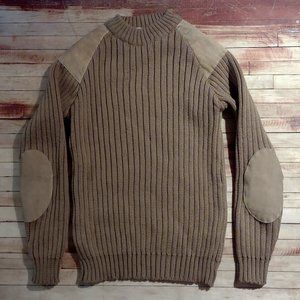 Orvis men's knit sweater elbow pads size small